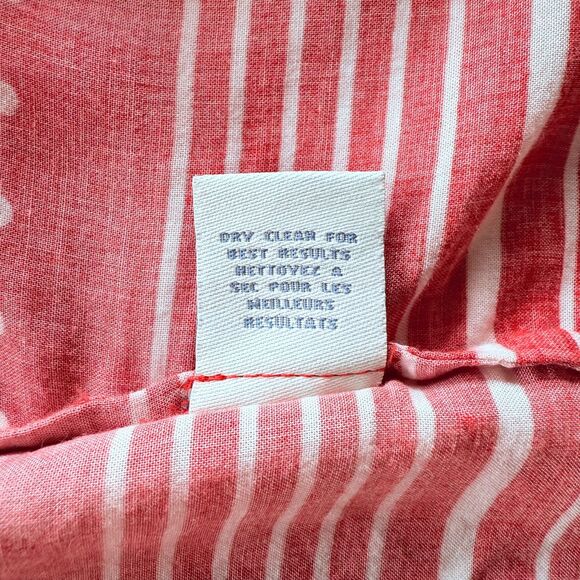 Anthropologie Odille Polka Dot Stripe Flowy Waist Cinching Top in Red Size Small - Picture 8 of 10